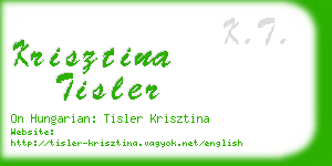 krisztina tisler business card